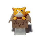 Cat Keycap Esc Keycaps Diy Personality Custom Cartoon Anime Keycap Replacement Bottom Backlit Keycaps Gift For Mechanical Keyboard Keycap Oem R4 Height (Transparent) (Yellow),3.5X3.5X2Cm