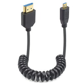 8K Micro Hdmi To Hdmi Coiled Cable, 48Gbps Hdmi To Micro Hdmi 2.1 Version, Ult