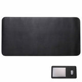 24" X 12" Pu Leather Keyboard Pad Desk Protector Mat For Vanity Makeup Laptop Keyboard Mouse, Black