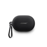 Bose QuietComfort Earbuds Protective Silicone Case Cover with Aluminum Carabiner for Convenient Carrying, Black
