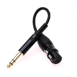 Silver Plated 1/4 6.35Mm Male To 4 Pin Xlr Female Balanced Headphone Trs Audio Adapter