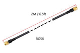 Sma Male To Sma Male Pigtail Cable Wlan Antenna Cable Rg58 6.5Ft/2M For Wifi Wireless Network 2G 3G 4G Antenna Router Gsm Bluetooth Wlan Lan