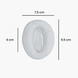 kwmobile Ear Pads Compatible with Sennheiser HD 4.50 BTNC Earpads - 2X Replacement for Headphones - White