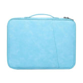 Computer Bag Yangbuck Leather Water-Resistant Laptop Sleeve Case 14-15 Inch Tablet Carrying Case Tablet Sleeve Bag (Blue)