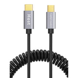 CableCreation Coiled Micro USB to USB C Cable 4FT, USBC to MicroUSB OTG 480Mbps Cord for Wall Chargers, MacBook Pro Air Galaxy S22 S21 Pixel 5/4/3 & More, 1.2M Black