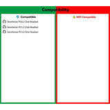 Sennheiser Pc8.2/Pc5.2/Pc3.2 Chat Headset Earpads Replacement Black Fabric, Memory Foam Breathable Ear Pads