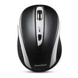 Perixx PERIMICE-721WB Wireless Ergonomic Mouse - 5 Button Optical Design - Silent Clicks - Compatible for Desktop and Laptop PC - Wireless 2.4 GHz - White and Black