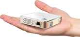 Ultra Mini Portable Projector - Hd 1080P Support Led Dlp Rechargeable Pico Projector - 100" Display, Built-In Speaker - Hdmi, Usb And Micro Sd - Compatible With Iphone Ipad, Android Phones