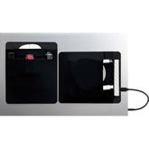 2 Pack 2-Pocket Ssd Holder For Laptop,Adhesive Pouch,Portable Hard Drive Sleeve For Laptop,Compatible With External 2.5" Hdd, Magic Mouse, Externa Hard Drive,Usb Cable And More Holder - Black