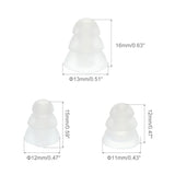 Silicone Triple Flange Ear Bud Tips Low Noise For Inside Diameter 4Mm-5Mm Earbuds In-Ear Earphones(Inner Hole 4Mm) S/M/L,9 Pairs, Clear