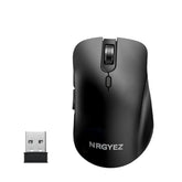 Wireless Mouse, 2.4G Ergonomic Optical Mouse, Computer Mouse For Laptop, Pc, Computer, Chromebook, Notebook, 6 Buttons, 3200 Dpi, 3 Adjustment Levels?Black?