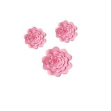 3Pcs Party Paper Flower Wedding Flower Backdrop Decorations Diy Handcrafted Flower For Wedding Backdrop Nursery Wall Decoration (Flower-3, Pink)