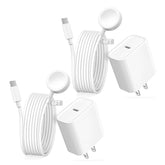Fast Charger For Apple Watch Charger, Usb C I-Watch Charger Plug With Long 6.6Ft Iwatch Portable Wireless Fast Charging Cable Cord Compatible With Series 10/9/8/7/Se/6/5/4/3/2/1 2Pack