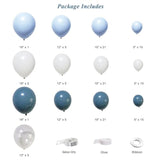 Dusty Blue Balloon Arch Kit, Light Blue & White Balloon Garland for Baby Shower