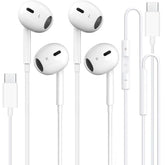 2 Pack-Usb C Headphones Wired For Iphone 15, Type C Earphones With Microphone & Remote Noise Cancelling Earbuds For Iphone 15 Pro Max, Ipad, Galaxy S23/S22/S21/S20/Ultra Note 10/20, Pixel 7/6/5/4