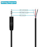 2-Pack 3Ft 3.5Mm 1/8" To Speaker Wire Trs Stereo Male Jack To Bare Wire Pigtail 3.5Mm Plug Connector Adapter Repair Audio Cable For Speaker Headphone Headset Earphone