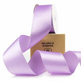 Light Purple Wired Satin Ribbon 2.5 Inch Wide 20 Yards Large Roll, Polyester Fabric, Lavender Lilac Wire Ribbon For Wreaths, Bows Making, Diy Crafts, Gift Wrapping, Christmas Tree, Front Door Decor
