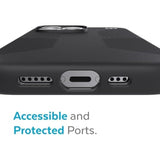 Speck Presidio2 Grip Bumper Case for iPhone 13 - Shock-Absorbent, + Magsafe - Graphite Grey