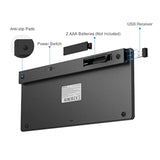 OMOTON Wireless Keyboard, 2.4G Ultra-Slim Computer Keyboard, Portable and Quie