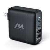 50W Usb C Wall Charger - 4 Port Gan Fast Charging, Compact Usb C Charger Block With Foldable Plug For Iphone 15/14/13/12 Pro Max, Macbook Pro/Air, Ipad, Galaxy, Etc.