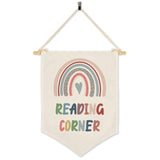 Reading Corner Hanging Pennant Flag, Boho Classroom Decor, Wall Banner For Kids Room Reading Room Homeschool And Nursery, Birthday Christmas Gifts For Kids