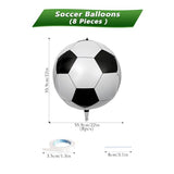 8 Pcs Soccer Foil Balloons 22 Inch 4D Soccer Ball Balloons Large Realistic Football Mylar Balloon for Global Football Tournament Baby Shower Birthday Graduate Sports Themed Party Decorations