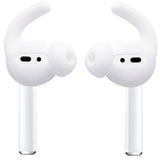 Ear Hooks Accessories Compatible With Airpods 2 & Airpods 1 Or Earpods Headphones,Airpod Tips Anti-Slip Ear Hooks Silicone 1 Pair (White)
