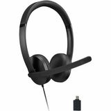 115 USB-A/USB-C Wired Stereo Headset Lightweight, Noise-Cancelling, in-Line Control Box, USB-A to USB-C Adapter, Over-Ear Design, Headset with Mic