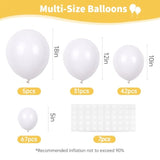 145pcs White Balloon Kit – Mixed Sizes for Party, Wedding, Baby Shower & Event Decor