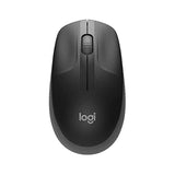 Logitech Wireless Mouse M190 - Full Size Ambidextrous Curve Design, 18-Month Battery With Power Saving Mode, Precise Cursor Control & Scrolling, Wide Scroll Wheel, Thumb Grips - Mid Grey (Renewed)