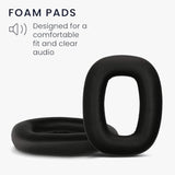 kwmobile Ear Pads Compatible with Logitech G Astro A30 Earpads - 2X Replacement for Headphones - Black
