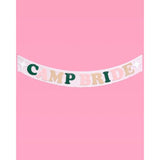 Camp Bride Fringe Banner - Felt, 5 Ft. | Bachelorette Party Decoration, Camp Bride Bach, Bridesmaid Favor, Bride To Be Gift, Bridal Shower Supplies, Photobooth Backdrop