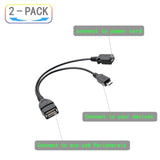 2-In-1 Micro Usb To Usb Adapter (Otg Cable + Power Cable)