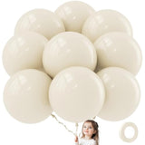 9-Pcs 36″ Giant White Sand Balloons Large Cream Latex Party Decor