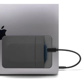 2-Pocket Adhesive Pouch For Laptop, Compatible With External Portable Ssd, Magic Mouse, Usb Cable And More - Gray