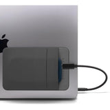 2-Pocket Adhesive Pouch For Laptop, Compatible With External Portable Ssd, Magic Mouse, Usb Cable And More - Gray