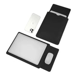 Leather Laptop Sleeve Case With Mouse Pad, 13 Inch Compatible, Waterproof, Macbook Air Pro 13 M1 M2, Laptop Case, Computer Bag For Lenovo, Hp, Dell, Asus Notebook, Men Women (Black)