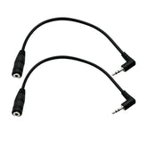 2Pack Right Angled 3-Pole 2.5Mm Male To 2.5Mm Female Camera Remote,Headphone Headset Audio Adapter Cable Extender Stereo Jack (2Pack Straight)