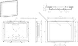 15 Inch Open Frame Capacitive Touchscreen Monitor,1024X768 Resolution 4:3 Aspect Ratio Waterproof,Vesa+Panel Mount, For Kiosk, Automation, Posvendinghmi And Digital Signage 7X24H Work