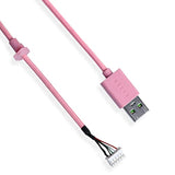 New Usb Wire Data Line/Audio Cable Replacement For Razer Kraken Kitty Edition/Ultimate Edition Headphone (Pink)