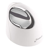 Evoluent – Inventor of The Vertical Mouse – VM4RB Ergonomic Vertical Mouse White Bluetooth for Mac, Right Hand Med to Large, Sculpted for Comfort, Reduces Wrist Strain, 4 Speeds, Plug-N-Play