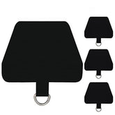 4-Pack Black Phone Tether Strap Replacement Safety Lanyard Tabs