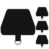 4-Pack Black Phone Tether Strap Replacement Safety Lanyard Tabs