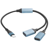 Usb C Y-Splitter Cable, Type C Male To Dual Usb A Female, 2.0, 35Cm, Supports Charging/Data Transfer, For Usb Flash Drive, Hub, Printer, Laptop, Tablet