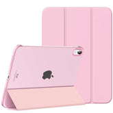 Moko For (A16) 11Th Generation Case 11 Inch 2025, 10Th Generation Case 10.9 Inch 2022, Slim Stand Hard Pc Translucent Back Shell Smart Cover, Support Touch Id, Auto Wake/Sleep, Flowers Pink