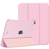 Moko For (A16) 11Th Generation Case 11 Inch 2025, 10Th Generation Case 10.9 Inch 2022, Slim Stand Hard Pc Translucent Back Shell Smart Cover, Support Touch Id, Auto Wake/Sleep, Flowers Pink