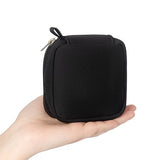 Mini Pouch For Organization, Soft Small Electronic Organizer Travel Storage Carrying Tech Bag Compatible With Magsafe Power Adapter, Laptop Accessories Cables, Cords, Usb Drives, Earphones Black