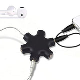 Headphone Splitter - 5-Jack 3.5Mm Audio Stereo Adapter For Headsets, Earbuds, Earphones - 1 Male To 4 Female With Stereo Cable