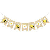 Bumble Bee Burlap Banner – Daisy Bunting Happy Bee Day Party Décor