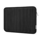 MOSISO 13-13.3 inch Laptop Case, Laptop Sleeve Compatible with MacBook Air 13 13.6 M3 M2 M1/Pro 13/Pro 14, HP Dell ASUS Lenovo, Vertical Artistic Lines Carrying Case Bag with Fully Open Zipper, Black